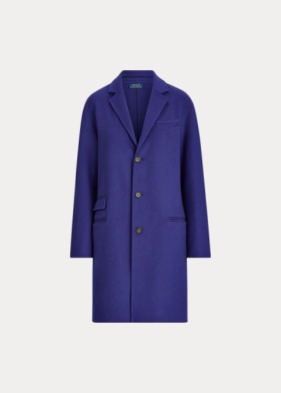 Chaquetas Polo Ralph Lauren Mujer Azul Rey Azules - Double-Faced Wool-Blend - YEZAN1098